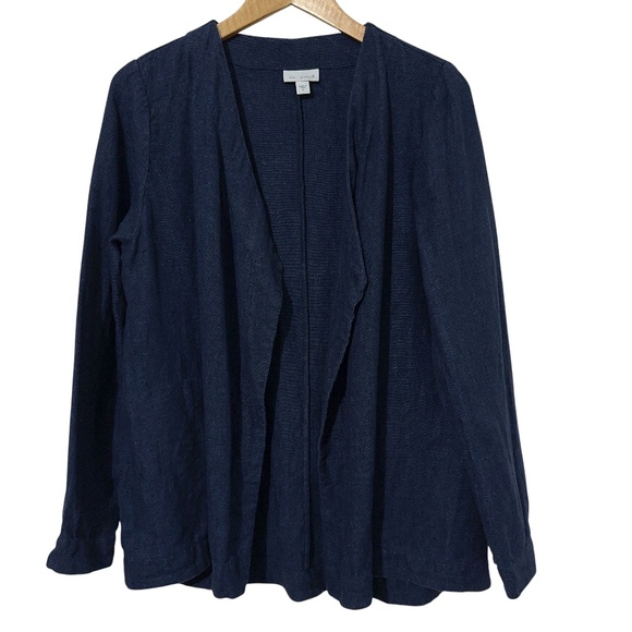 J. Jill Jackets & Blazers - J Jill Pure Jill Womens Linen Jacket Size S Open Front Cardigan Heavy Thick